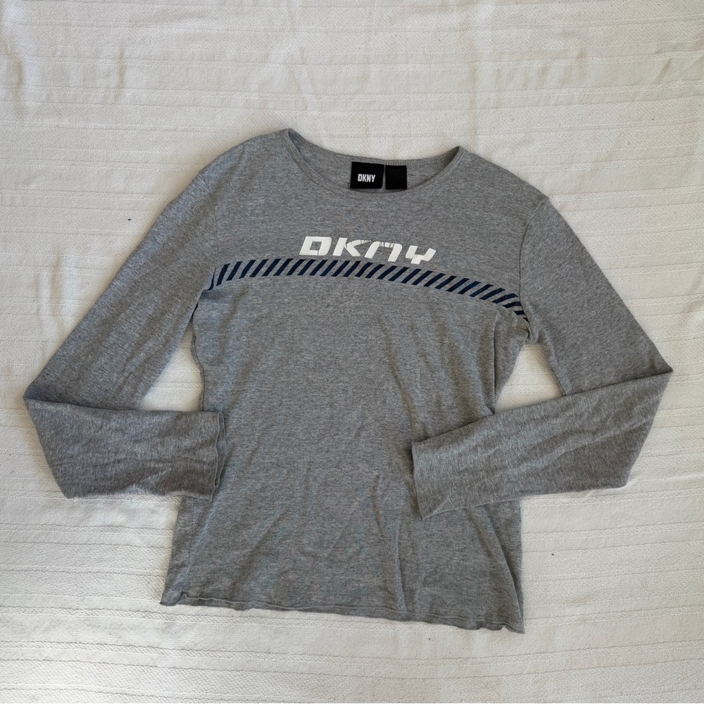 DKNY Heather Gray Crew Neck Shirt